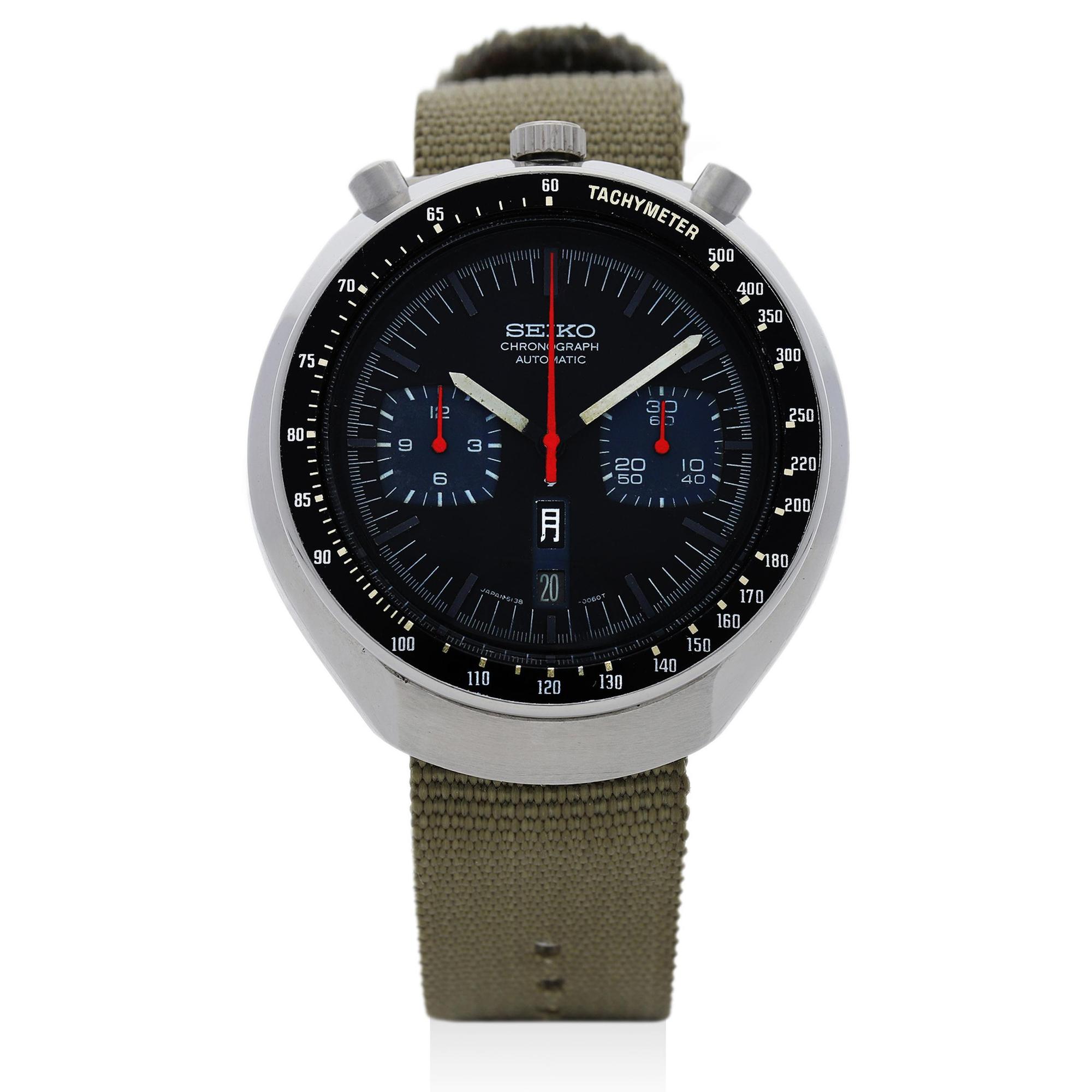 SEIKO「Yacht UFO」6138-0011型號，約1973年出廠，預估拍價：3,000～6,000港元。