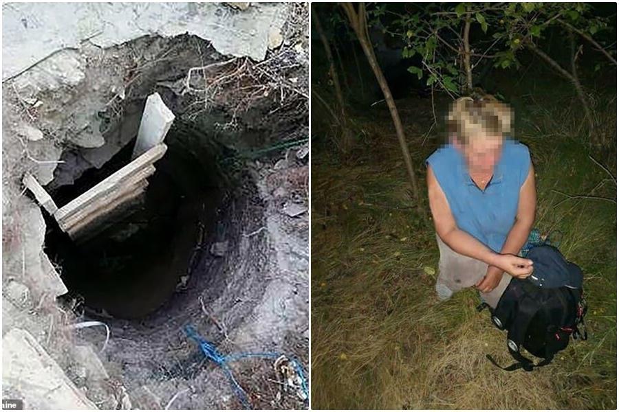 警方勘查地道/挑在晚上行動的劫囚母親被逮。(翻攝烏克蘭警局臉書)