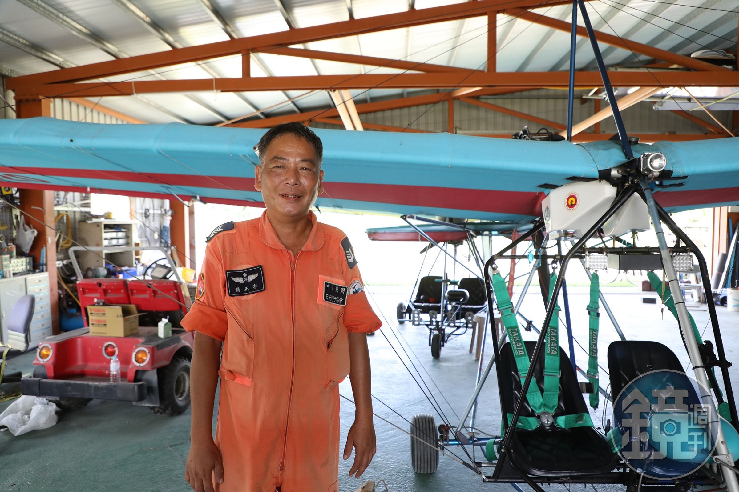 「日光輕航機場」有數十年飛行經驗的楊正宇教練。