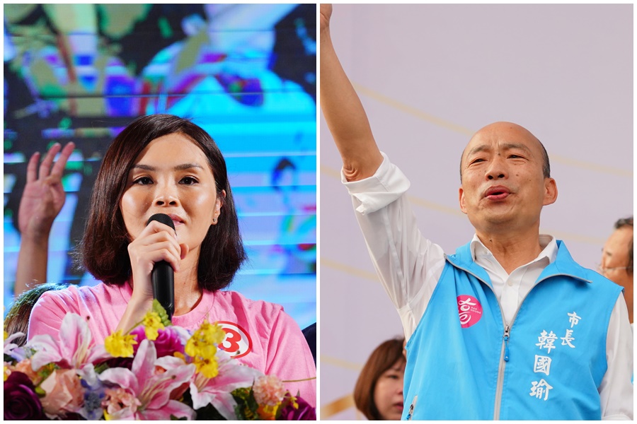 前韓國瑜市府團隊今天為李眉蓁（左圖）助選，而戶籍仍在高雄的韓國瑜（右圖）8月15日也將現身投票。（本刊資料照）