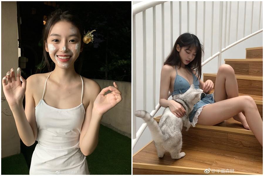 20歲「半藏森林」胡文婕因外型亮麗,精緻五官激似韓國明星IU,因此被封為「大陸版IU」累積大票忠實粉絲。(翻攝自半藏森林微博)