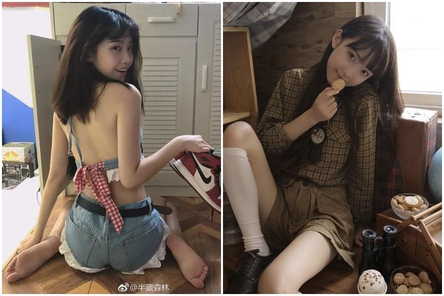 知名網紅半藏森林外型亮麗,擁有170萬粉絲追蹤,卻沒想到爆出睡了閨密好友阿沁的未婚夫醜聞。(翻攝自半藏森林微博)