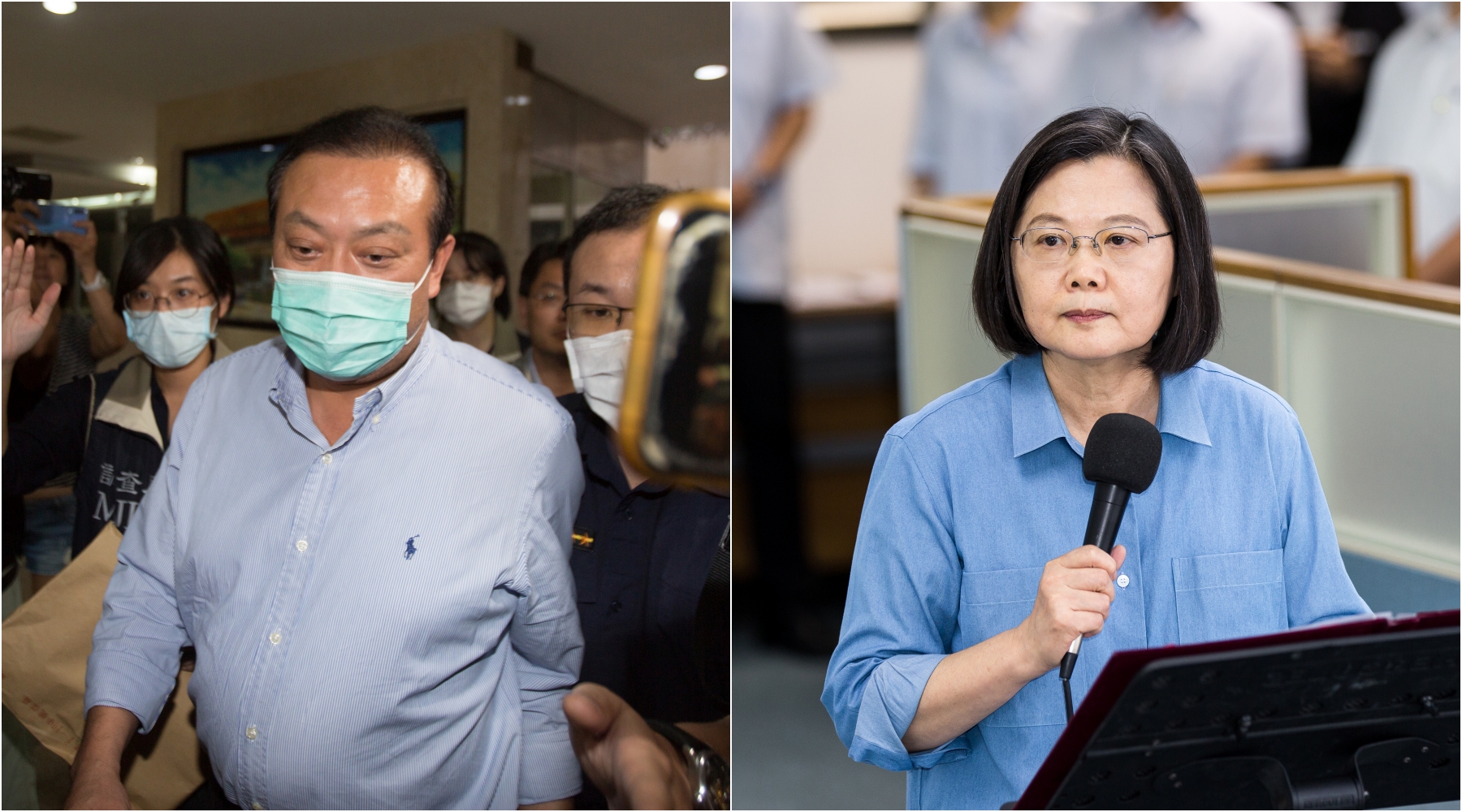 民進黨立委蘇震清(左)爆涉賄,傳總統蔡英文對此非常生氣。(本刊資料照)