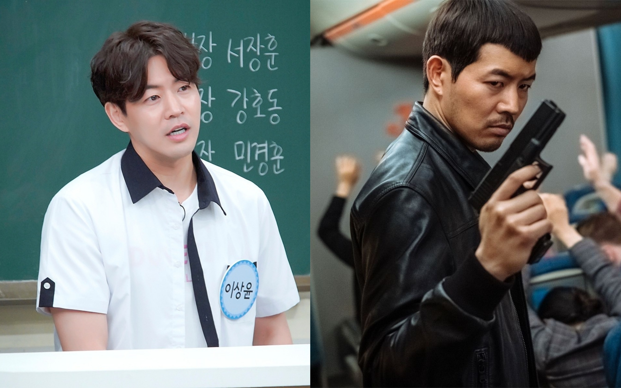 李相侖在新片《特務搞飛機》中飾演劫機犯（右圖），上《認識的哥哥》時強調是第一次演反派。（翻攝JTBS官網）