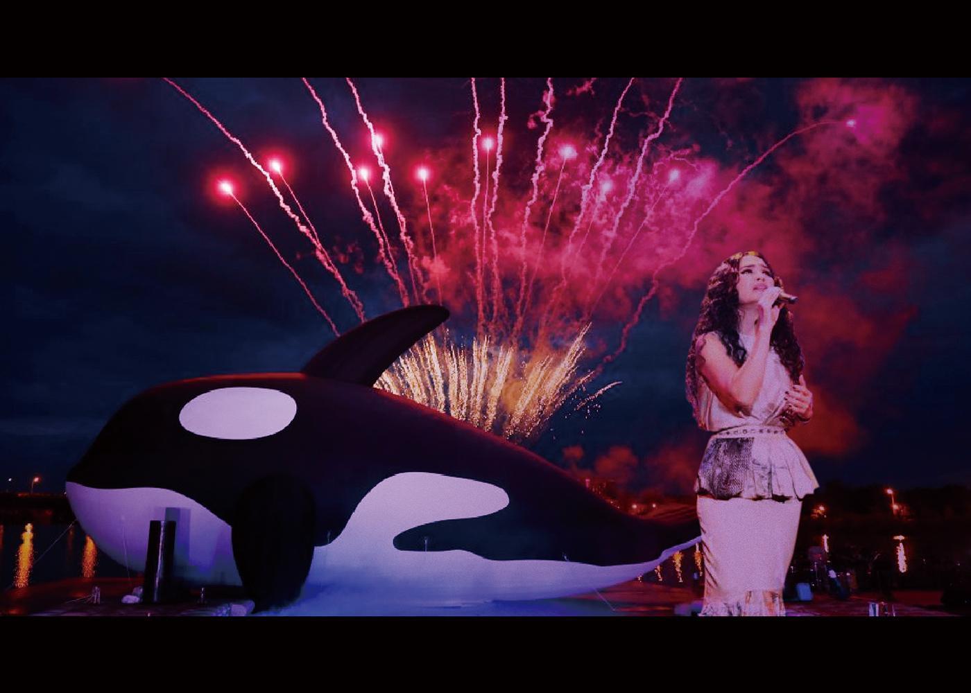 潘越雲日前赴台南「安平虎鯨ORCA GO!」夏日嘉年華擔任開幕佳賓,首度公開演唱爵士版的〈安平追想曲〉。(安平虎鯨ORCA GO!提供)