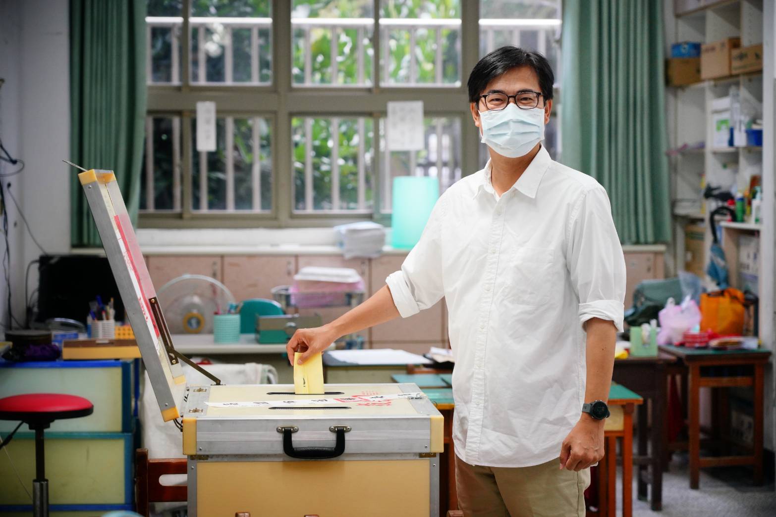 陳其邁表示不擔心投票率，「我對高雄人關心自己家鄉是非常有信心。」