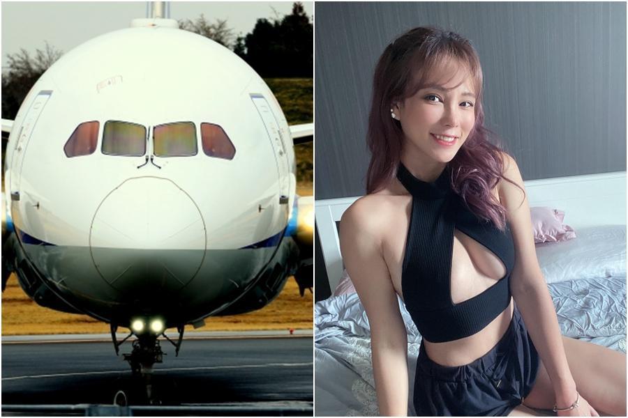 天菜小姐驚曝飛機上的性暗示用語。（左圖Photo AC、右圖翻攝自天菜小姐臉書粉專）