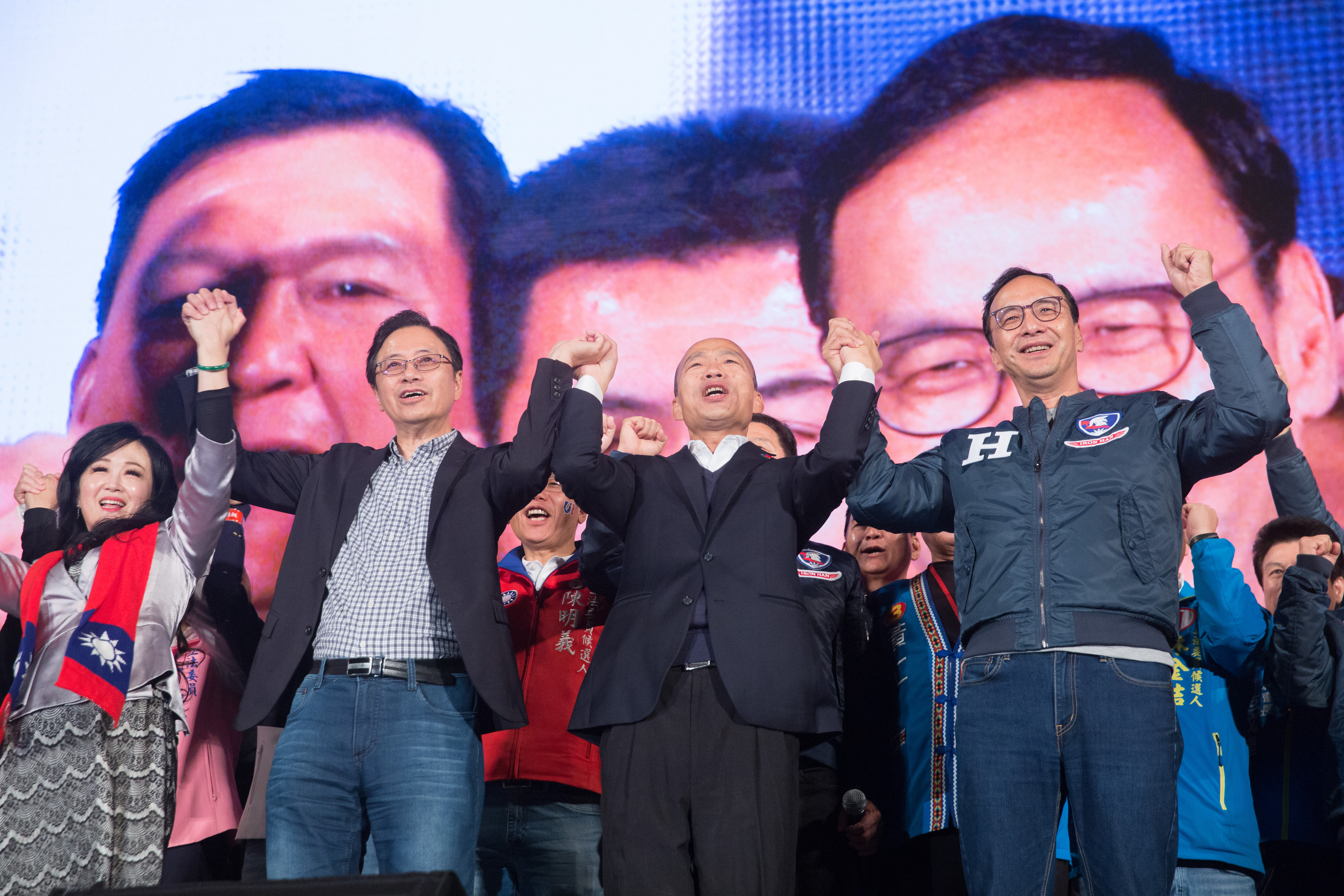 國民黨歷經總統大選、罷免、補選等敗戰，黨內人士再掀改革浪潮；圖為韓國瑜總統大選於年初凱道造勢。