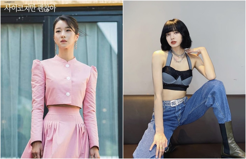 徐睿知超細腰線與長腿，被指是人間芭比身材，Lisa的51公分（約20吋）細腰，被譽為是「螞蟻腰」的始祖 。（翻攝Netflix、Lisa IG）