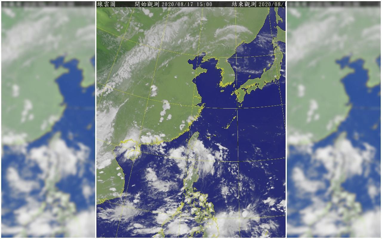 中央氣象局表示，位於菲律賓呂宋島的熱帶性低氣壓，有機會發展成颱風。（翻攝自中央氣象局）
