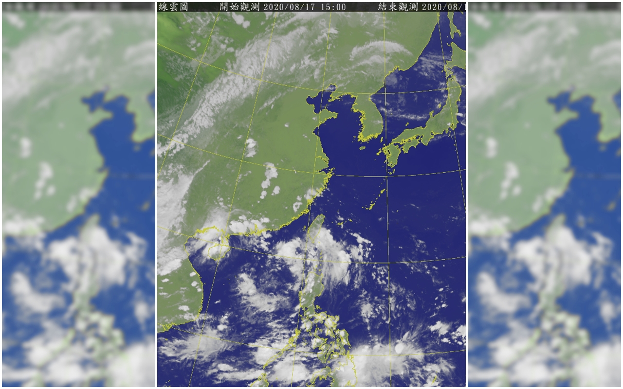 中央氣象局表示，位於菲律賓呂宋島的熱帶性低氣壓，有機會發展成颱風。（翻攝自中央氣象局）