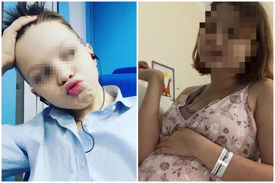 14歲的俄羅斯少女戴利亞（右）日前生下女嬰，但10歲男友奇科夫必須等到6年後，才能成為孩子法律上的爸爸。（翻攝戴利亞IG）