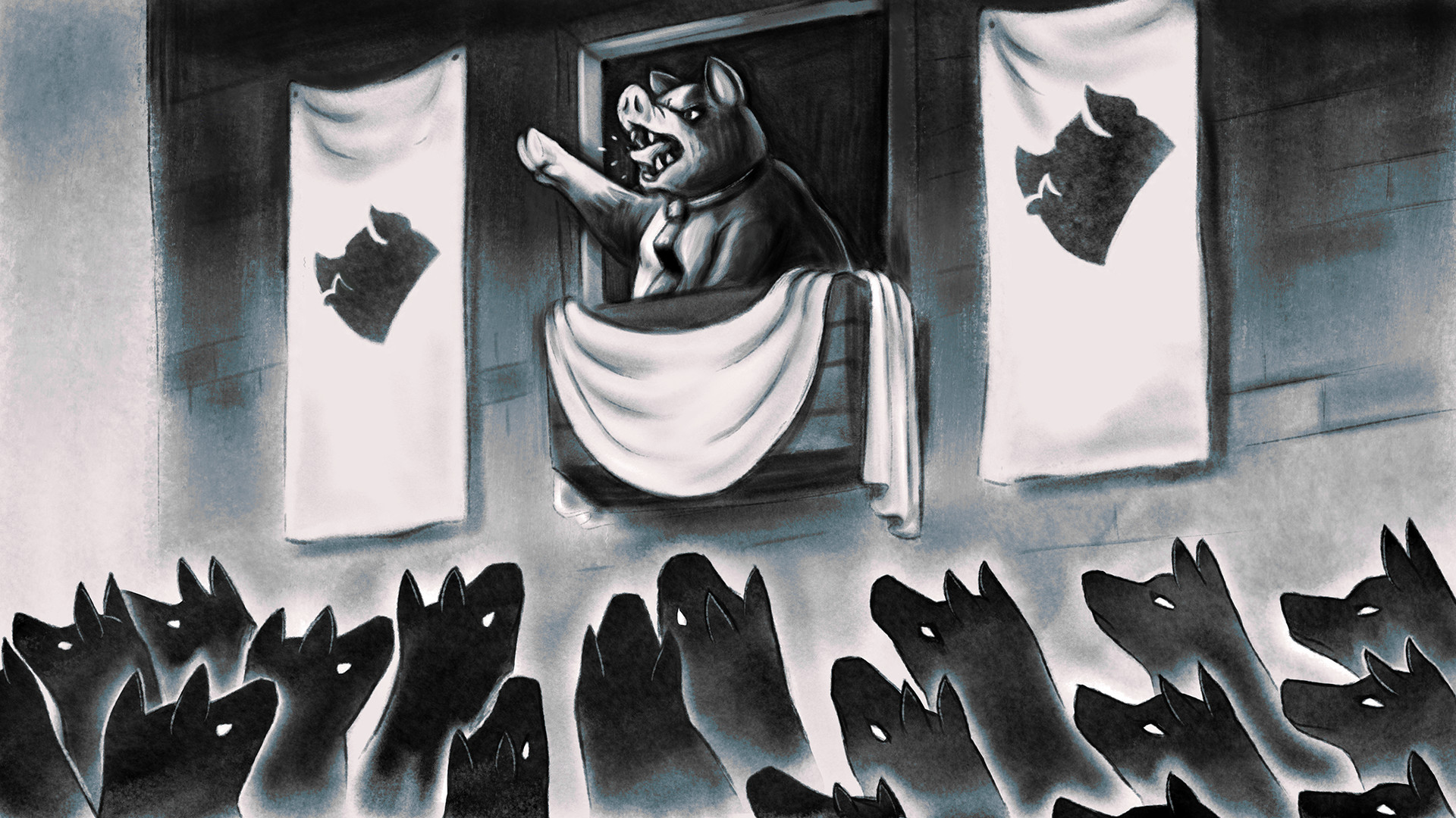 喬治歐威爾寓言小說《動物農莊》,將改編成PC及手機遊戲。(翻攝自Steam)