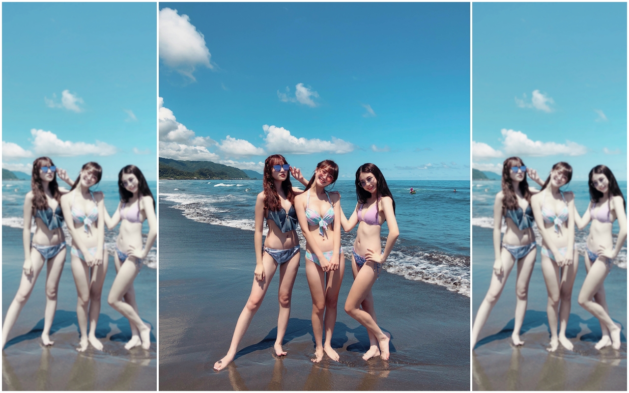 網路人氣短劇《中學頭條》日前到宜蘭烏石港取景拍攝「夏日特輯」，劇中女同學們全都換上比基尼上陣。（野火娛樂）
