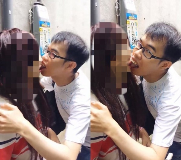 鄧佳華曾在臉書上發佈他和女學生喇舌的影片，遭女學生母親提告妨害風化與強制猥褻罪。（翻攝畫面）