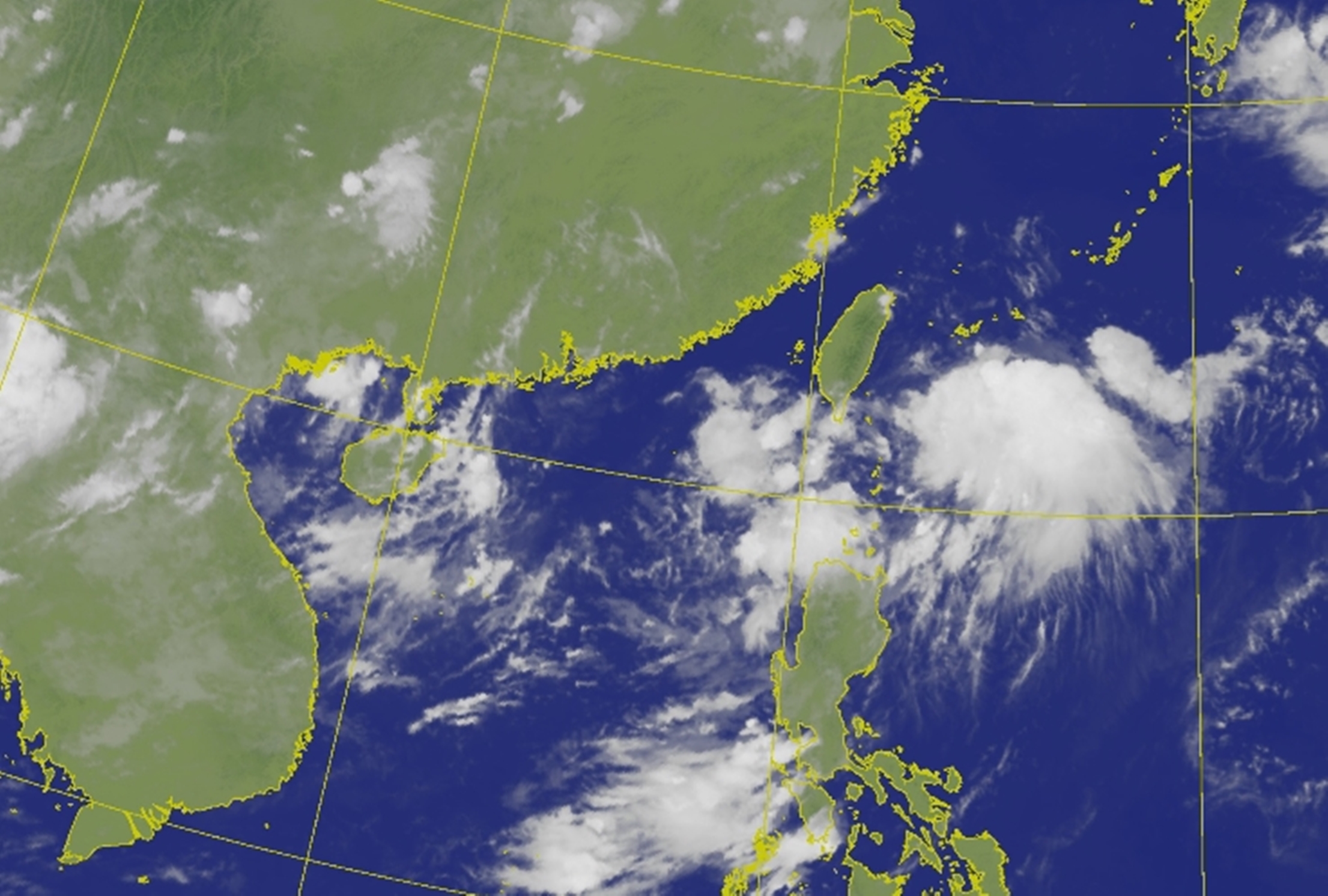 氣象局預估最快會在明晚形成今年第8號巴威颱風。（氣象局提供）