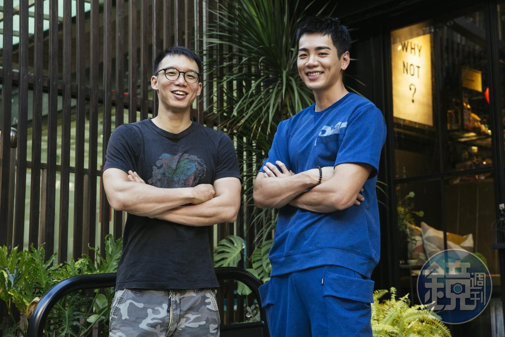 首度執導電影的王逸帆(左)要求禾浩辰(右)以誇張的表演方式,達到類型片的娛樂效果。