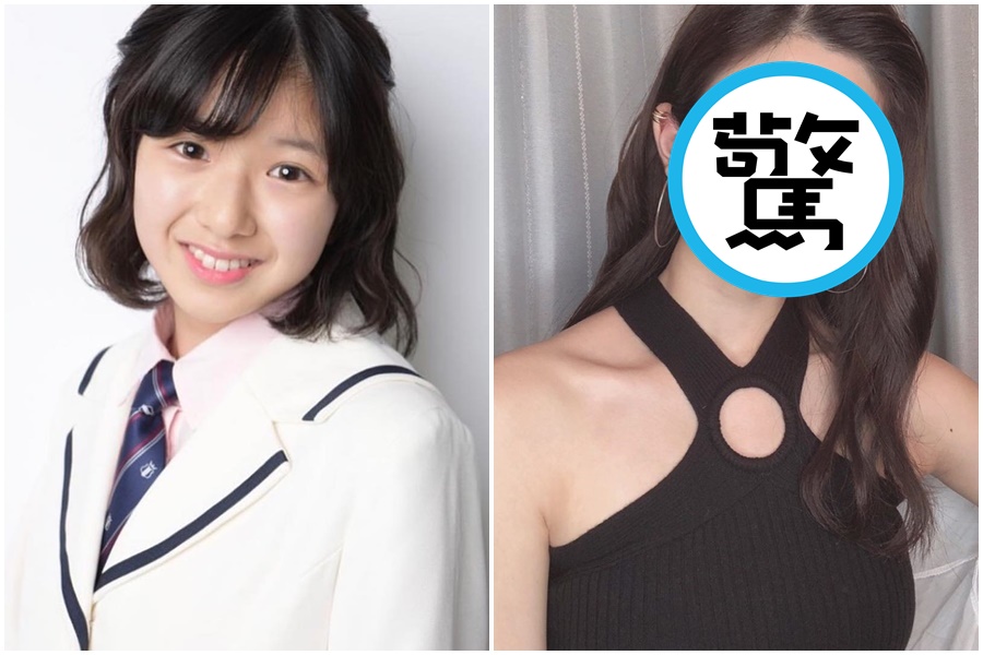 荻野心2年前獲得最可愛國中生第2名，如今豔麗模樣曝光讓不少粉絲大吃一驚。（翻攝自IG@hiroyuki.9999、荻野心IG＠osu_kokoro）