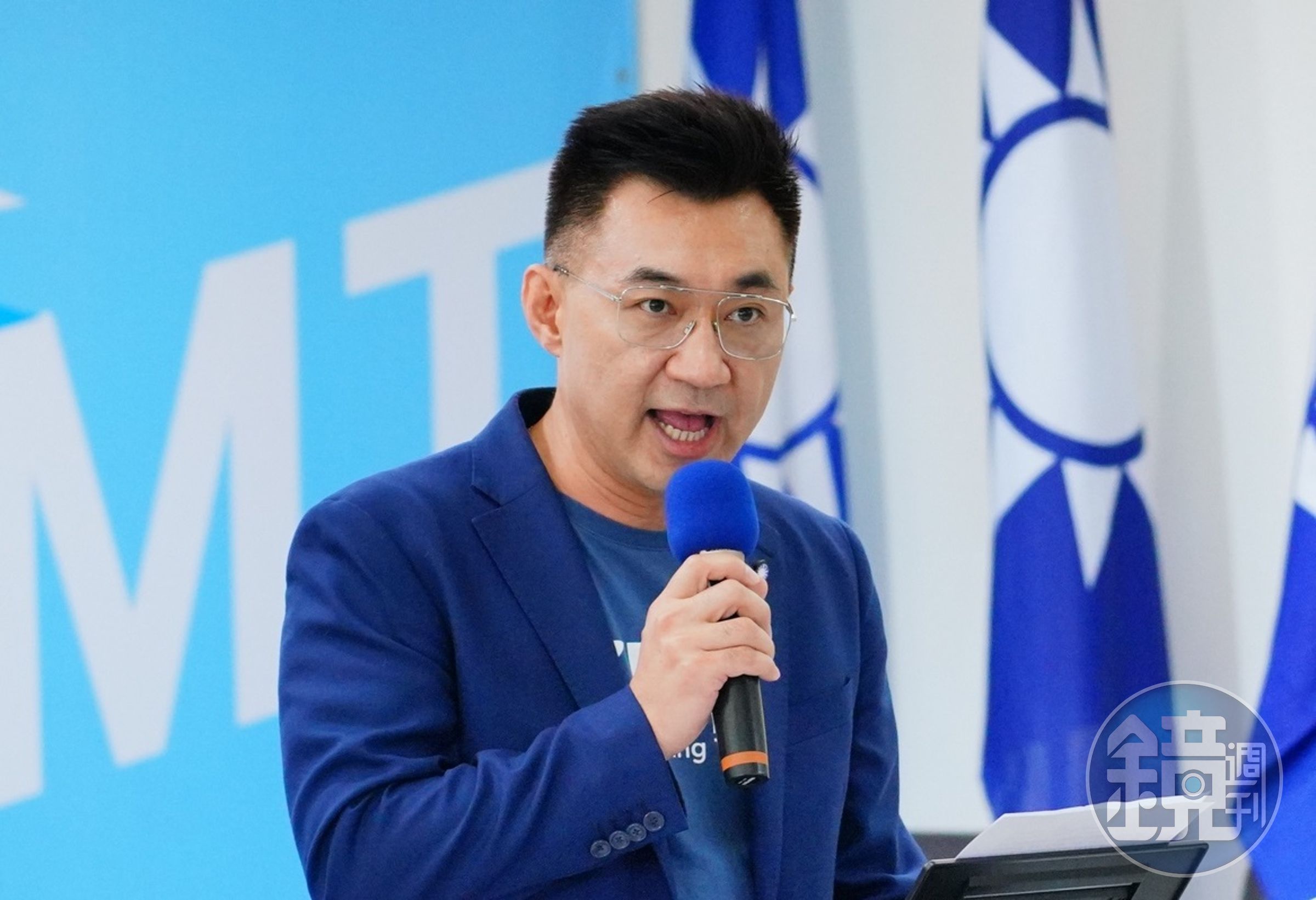 國民黨主席江啟臣認為彰化採檢風波有打到民進黨，鼓勵藍委給予支持。（本刊資料照）