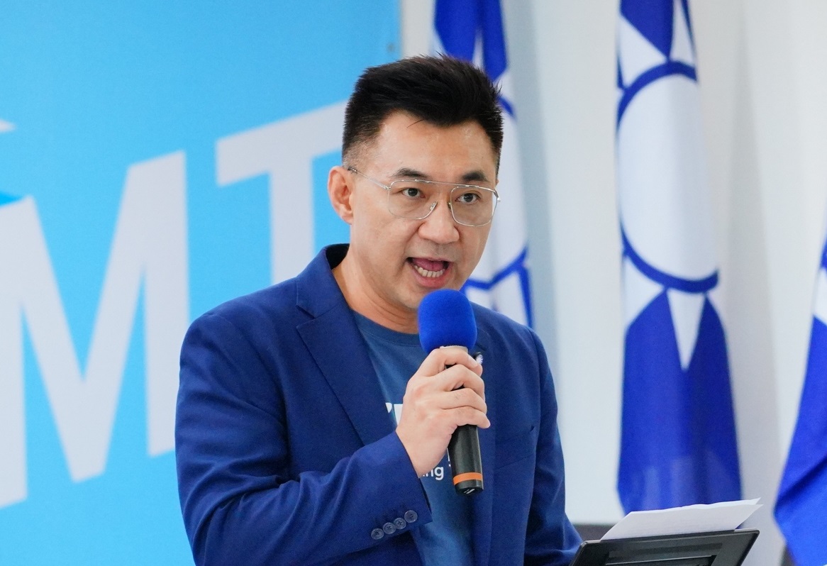 國民黨主席江啟臣認為彰化採檢風波有打到民進黨，鼓勵藍委給予支持。（本刊資料照）