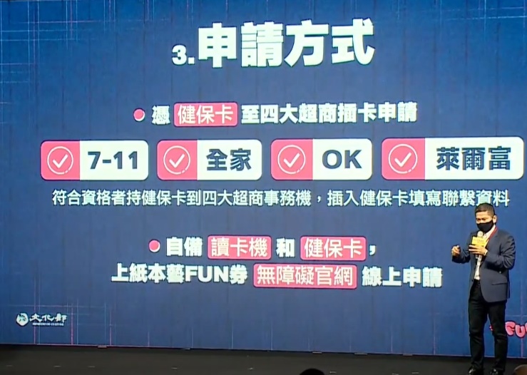 「紙本藝FUN券」3族群可登記,8月31日起開跑9月8日抽籤。(翻攝自Youtube)
