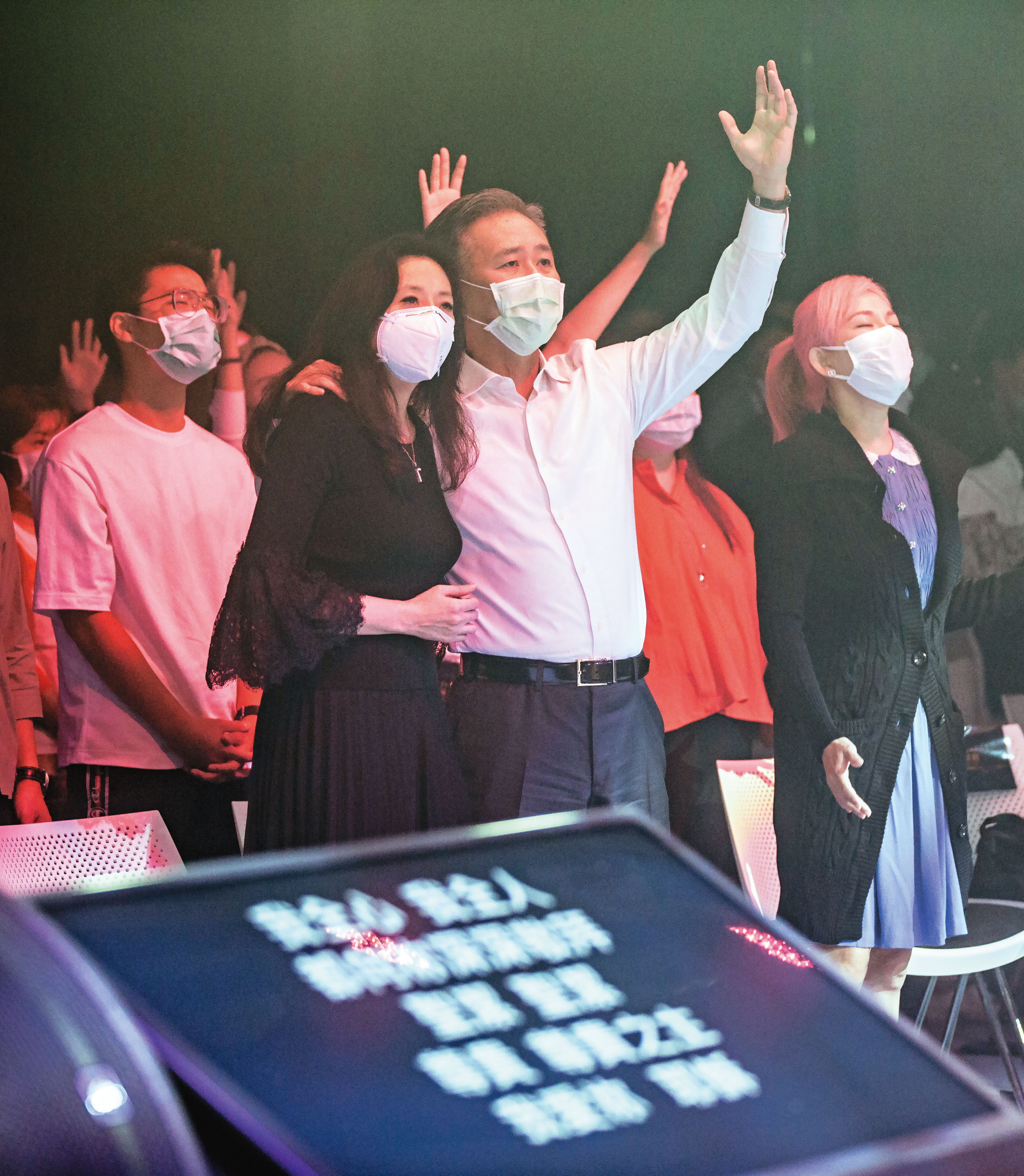 王文祥返台隔離結束的第1個週日,攜妻子前往教會進行例行禮拜。