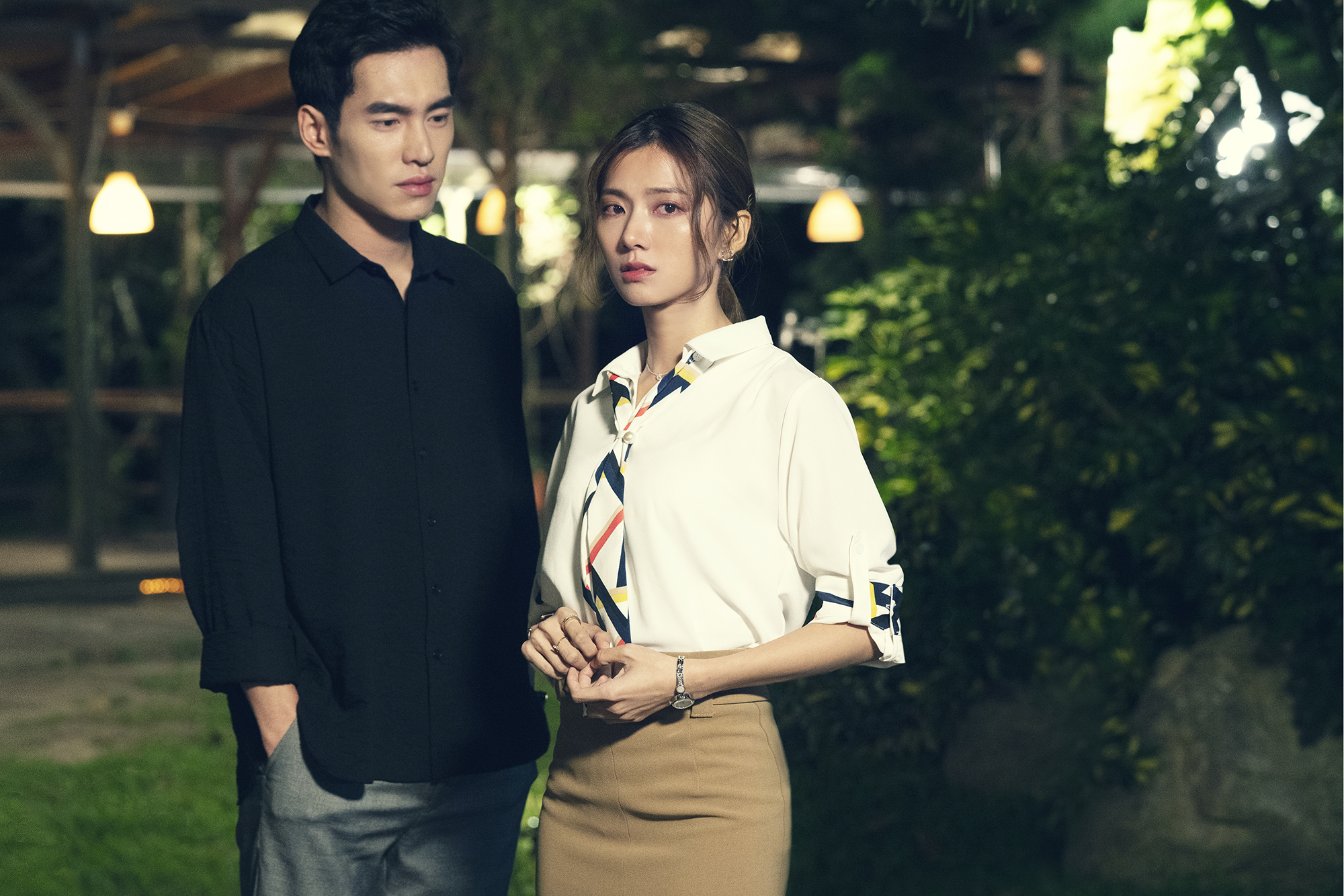 張書豪與蔡黃汝在《腦波小姐》是青梅足馬。（麗象影業提供）