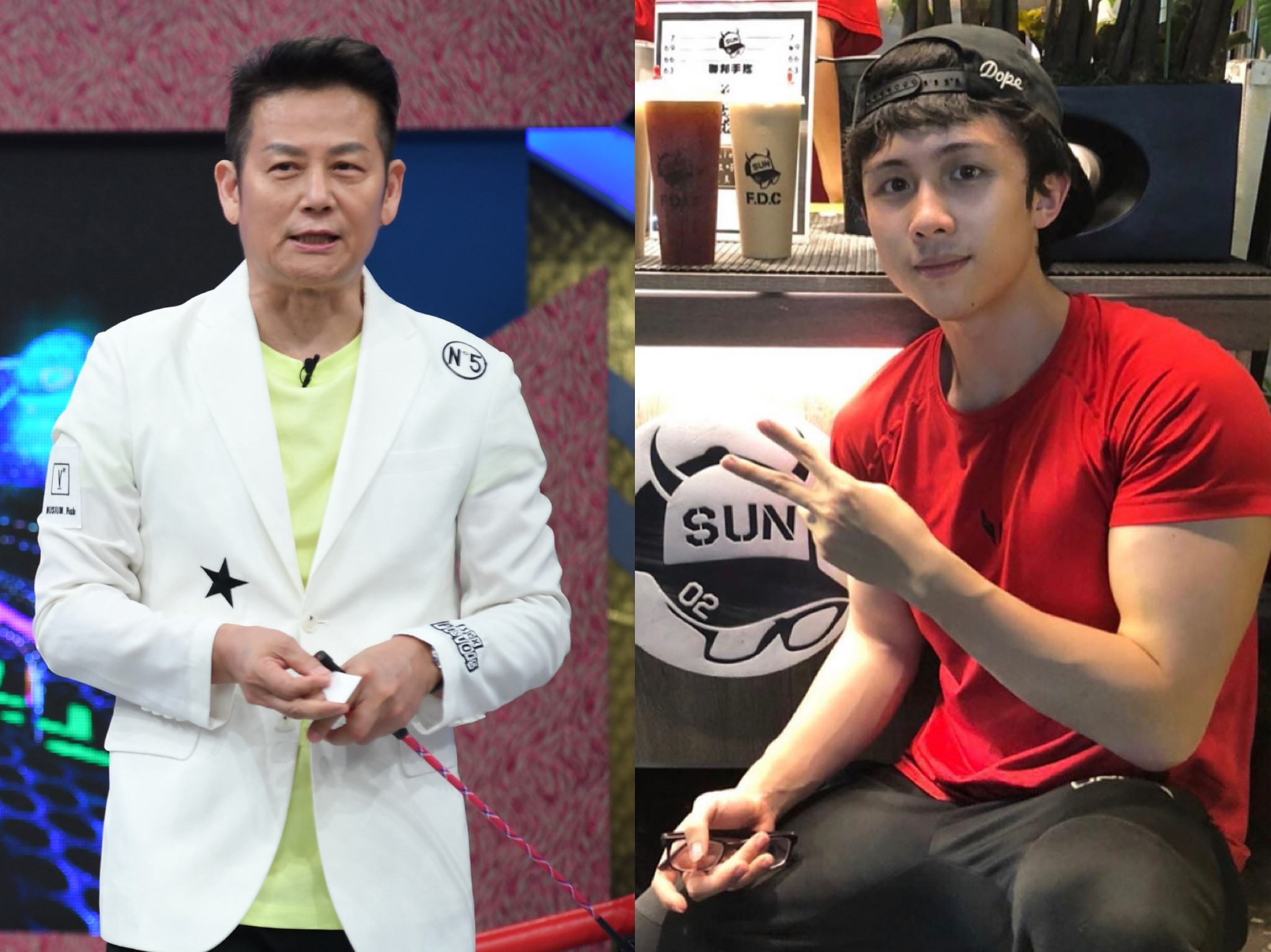 徐乃麟（左）對於孫安佐（右）遭到起訴一事，認為法官應該給年輕人一個自新的機會。（華視提供、翻攝自孫安佐IG）