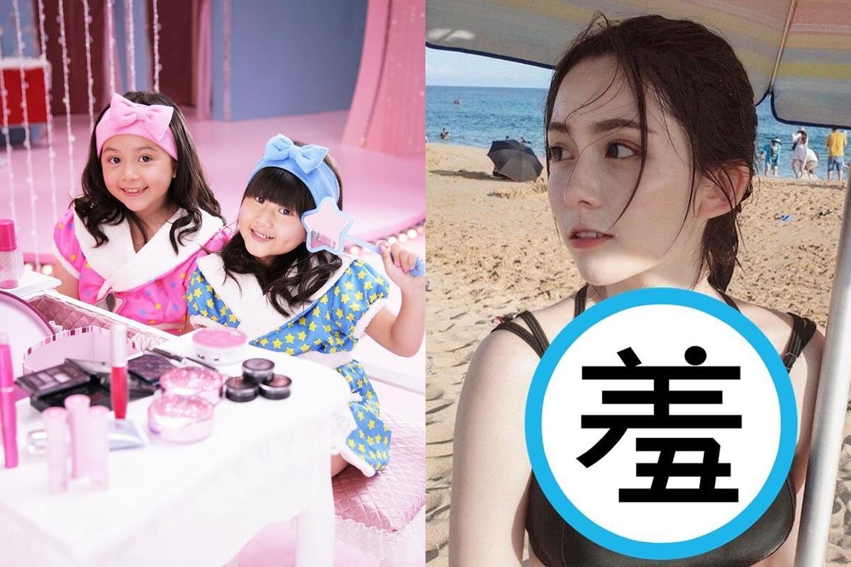 吳兆絃(左圖左)8歲時以童星組合「大小姐」出道,如今已蛻變成性感小女人。(翻攝自De Xiao Jie (Frances & Aiko)臉書、吳兆絃IG)