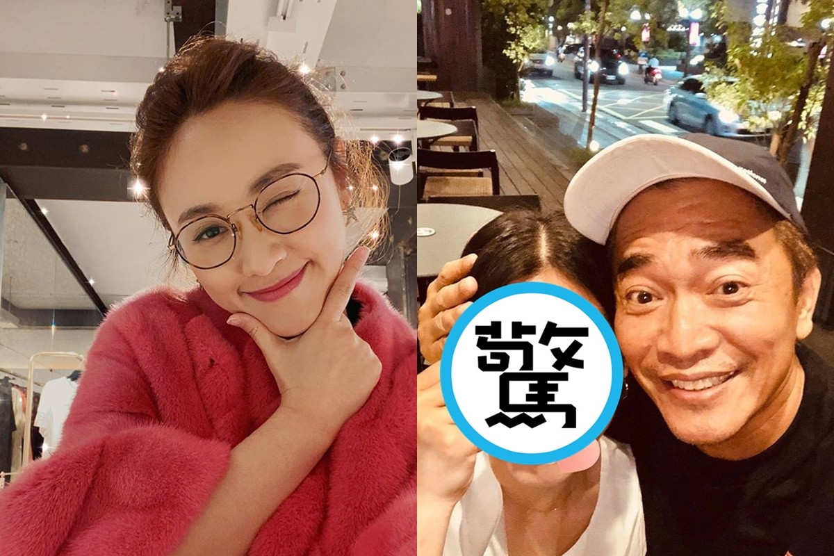 吳宗憲在七夕貼出與小女兒Olivia的貼臉合照，Sandy（左圖）曾表示小妹是最漂亮的。（翻攝自吳姍儒、吳宗憲IG）