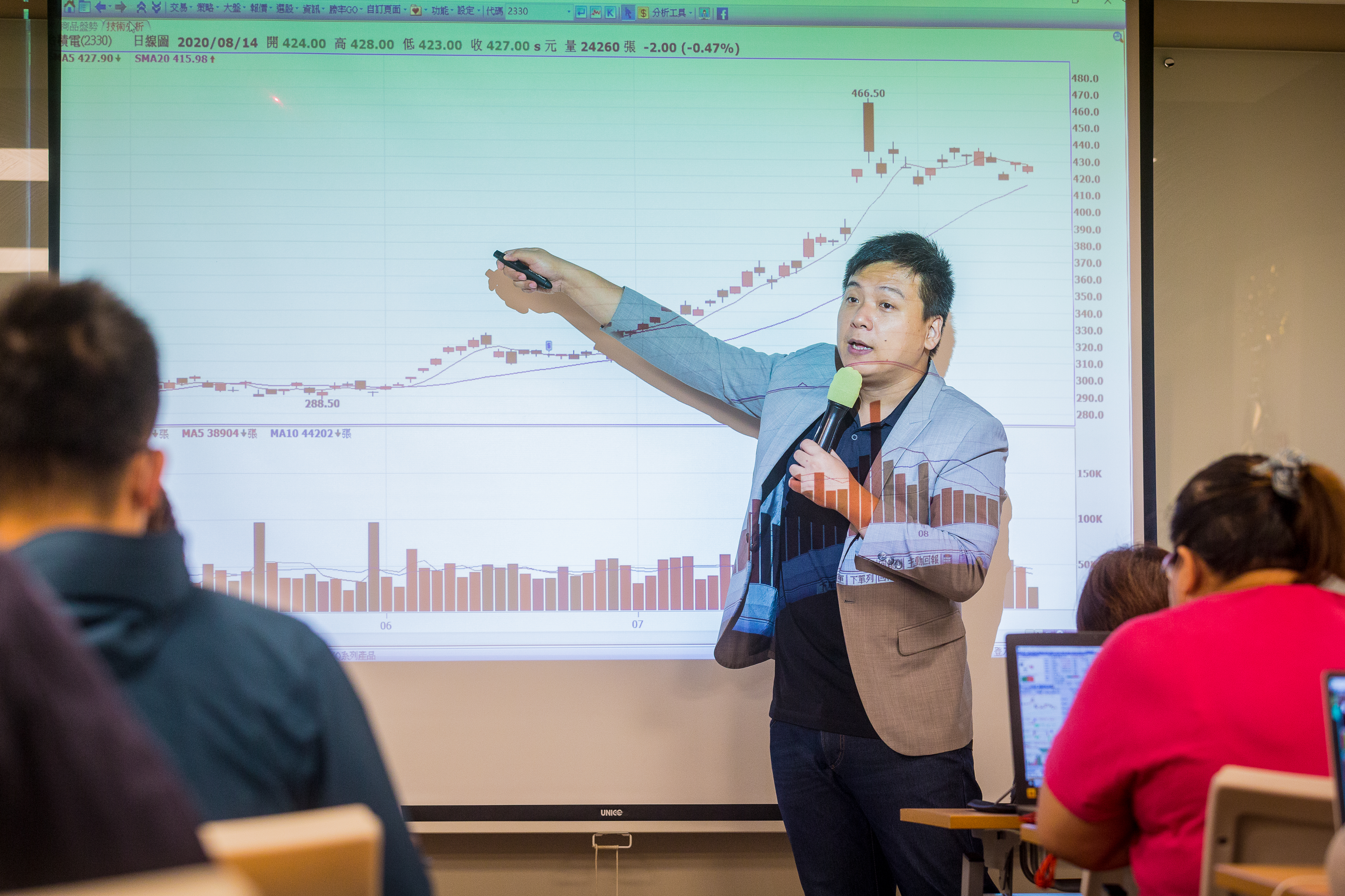 黃毅夫多年前辭去工程師工作，專心研究投資，他說，每天能與學生分享心得是最開心的事。
