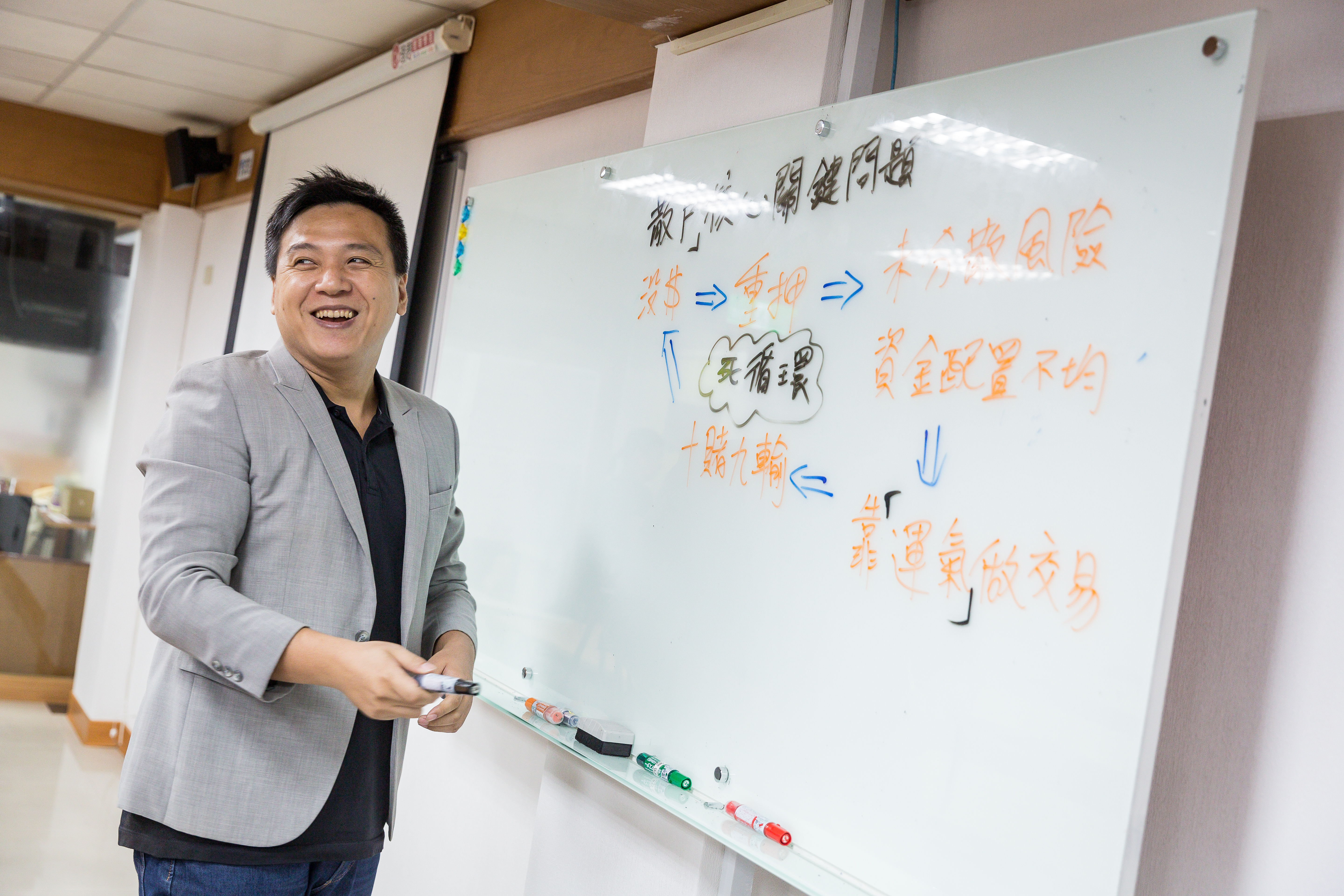 黃毅夫強調，做股票如果把錢押在特定1、2檔股票上，就是賭博。