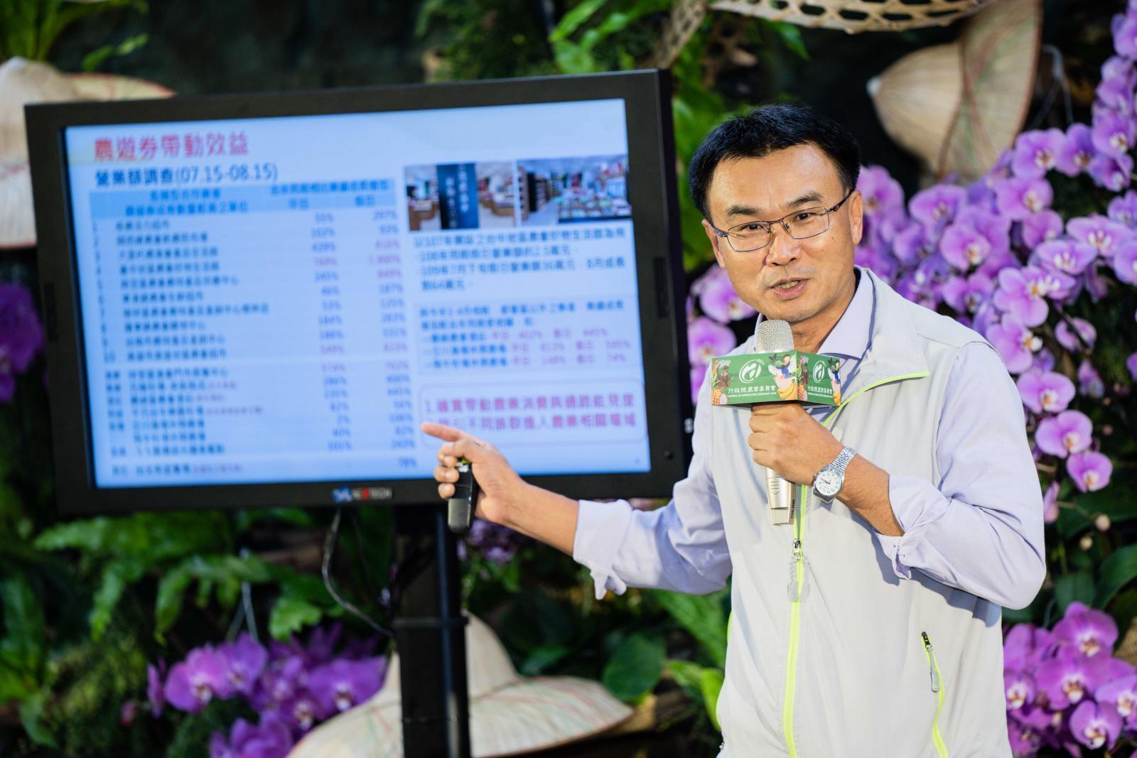農委會主委陳吉仲透露，農遊券「絕對會有第二波」，預計將再推出220萬張。（農委會提供）