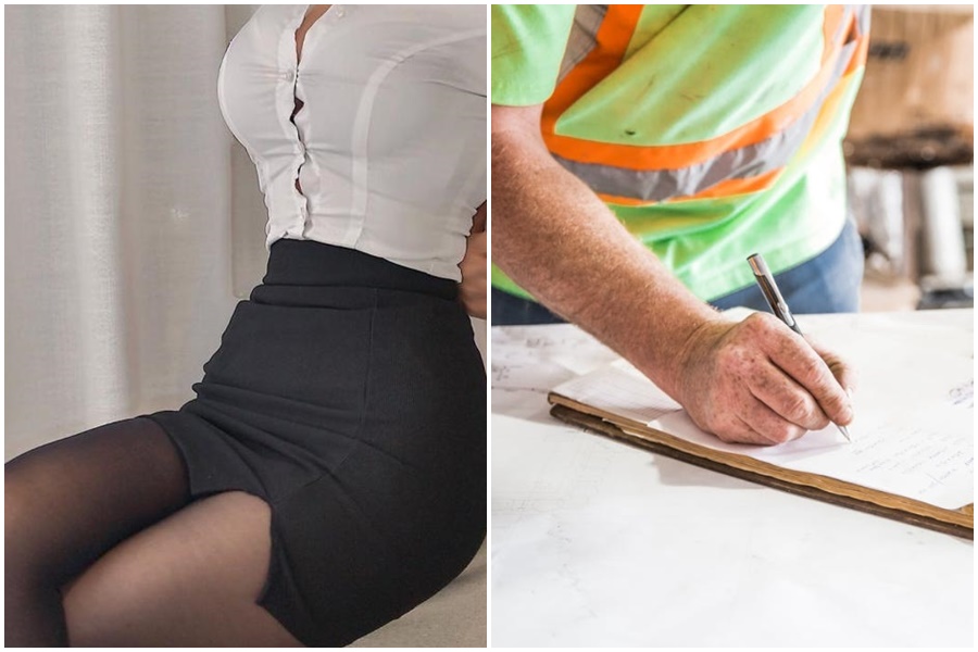 新北蘆洲區一名陳姓女子13日經過家門口時，無預警遭整修工程3樓倒下一桶混凝土波及。示意圖，非當事者。（組圖：翻攝自韓網、pexels  Burst）