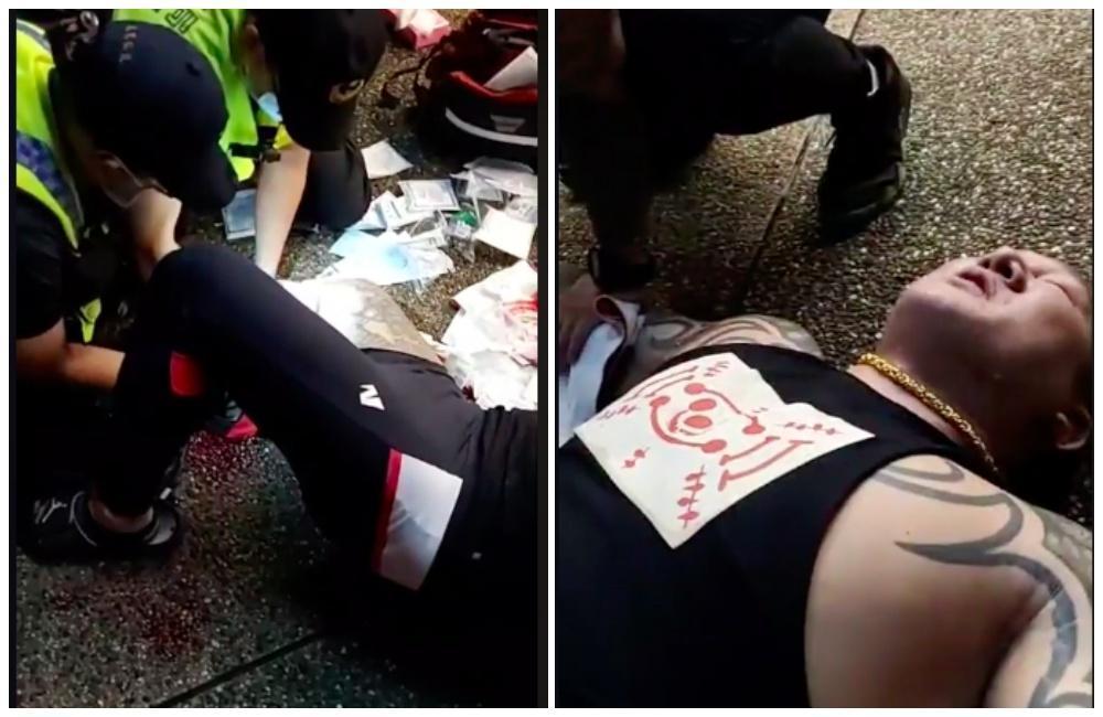 館長陳之漢今凌晨遭人開槍中彈倒地。(翻攝自飆悍臉書)