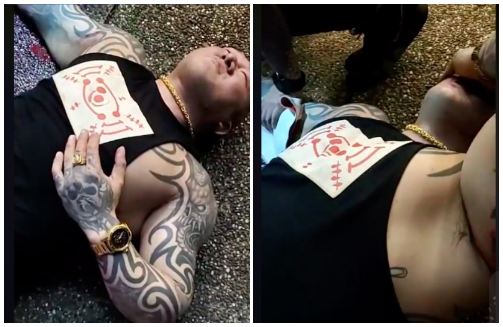 館長陳之漢今遭人開槍中彈倒地。（翻攝自飆悍臉書）