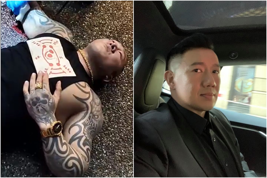 港星杜汶澤（右圖）相當關心館長中彈案件。（翻攝自飆捍、杜汶澤臉書）