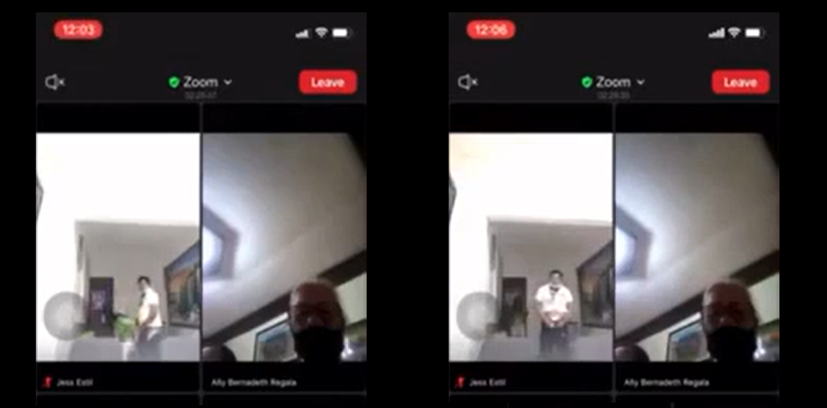 菲律賓官員例行會議發生「放送意外」，該名村長與祕書事後被革職。（翻攝Alaz TV Pilipinas YouTube頻道）