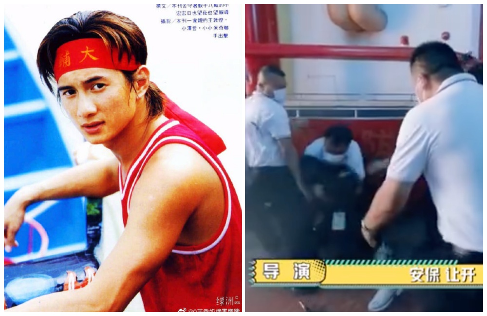 吳奇隆被誤認為不肖份子遭壓制，粉絲喊心疼。（圖片截自微博）