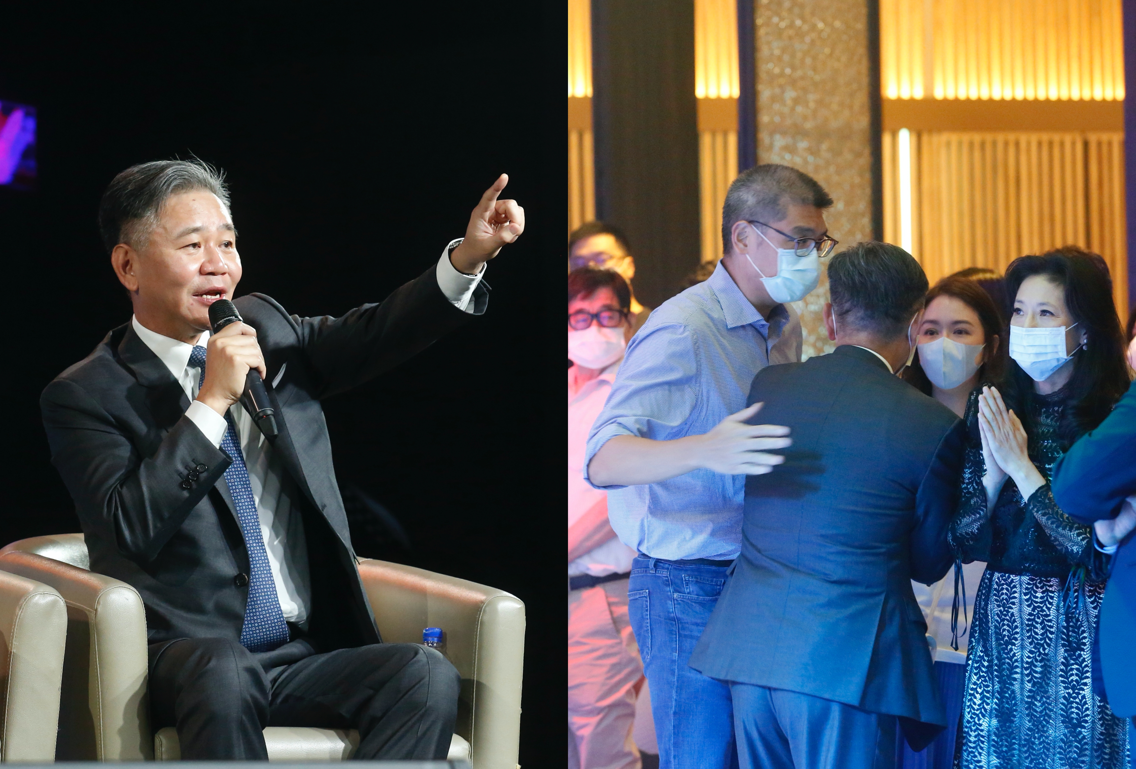 連勝文低調出席101教會，聆聽王文祥談14年官司心路歷程。