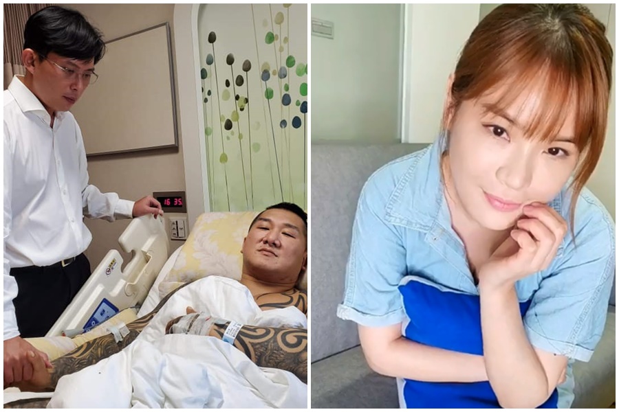 對於前時代力量立委黃國昌昨赴醫院探視挨槍的館長，陳沂（右）開直播狂酸。（翻攝自飆捍臉書／陳沂臉書）