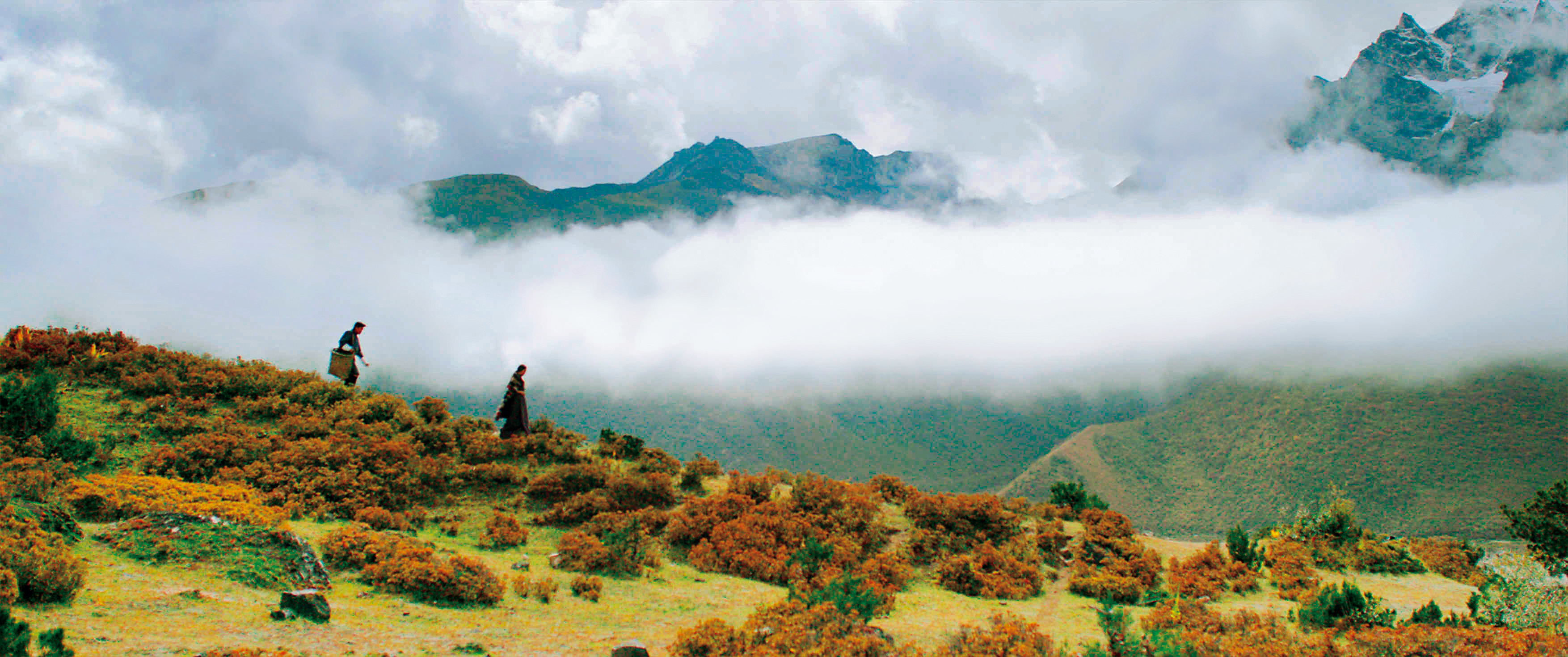 《不丹是教室》在海拔5,000多公尺的喜馬拉雅山脈冰川實地取景。（海鵬提供）