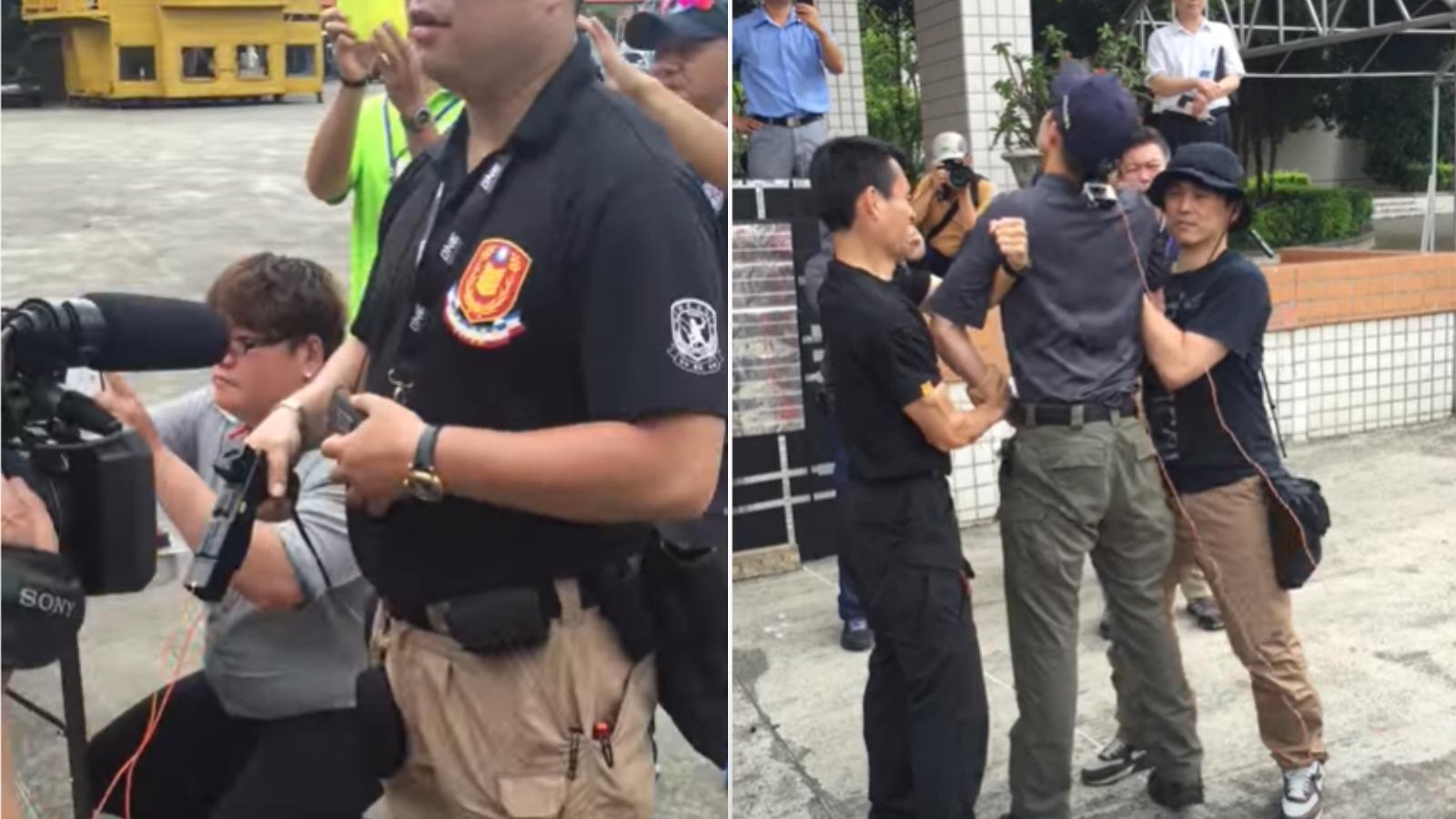 廠商B先生提出警方模擬影片，證明人體實測具有效力。（翻攝NPA署長室YouTube）