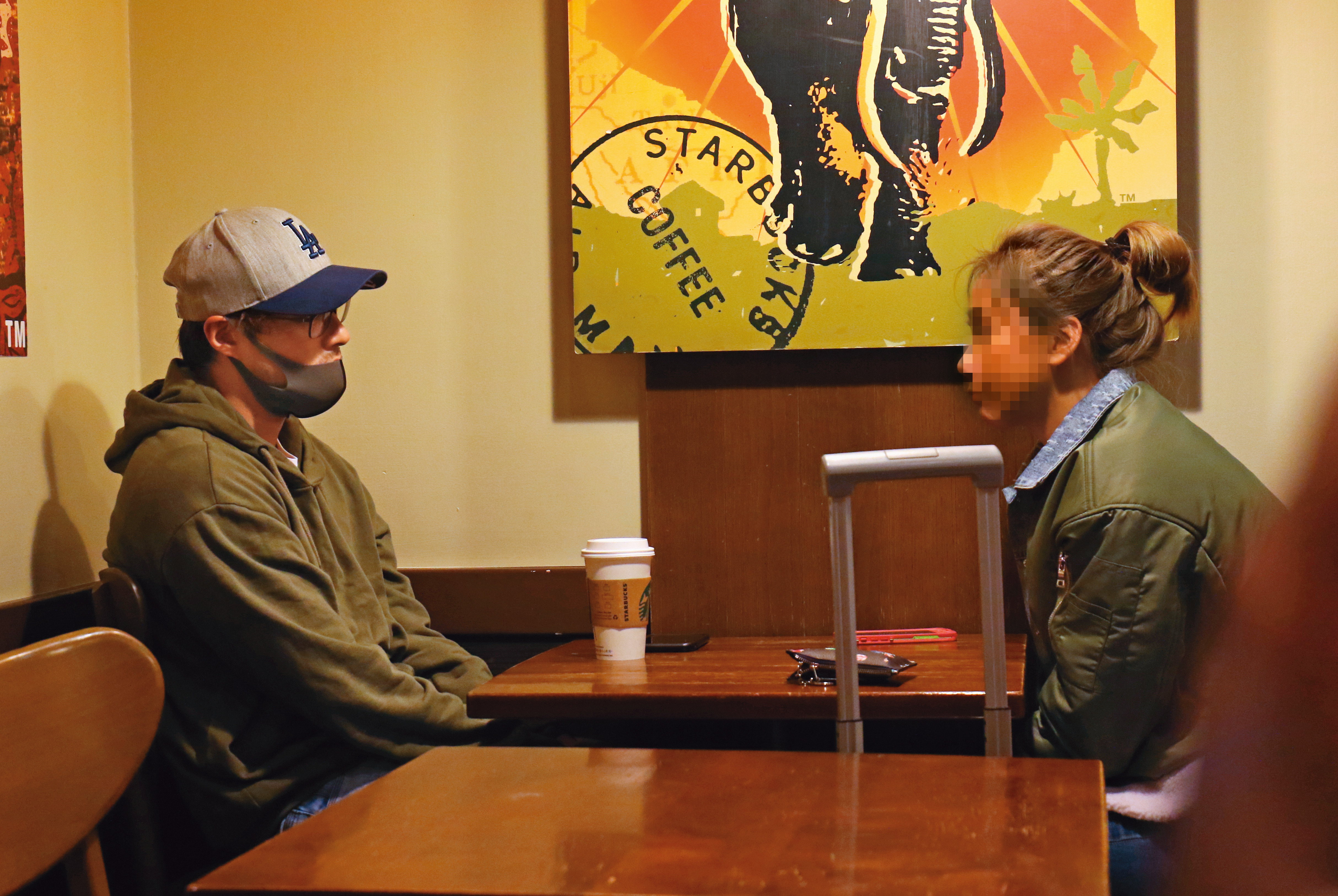 本刊曾經直擊孫其君與前女友K小姐（右）的分手現場，那時他已被拍到跟郭雪芙曖昧。