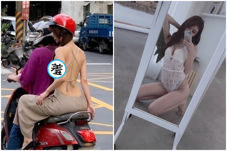 最近就有網友騎車時後撞見夏天優質好風景，隨即正妹被網友神出。（組圖：翻攝自臉書、IG）