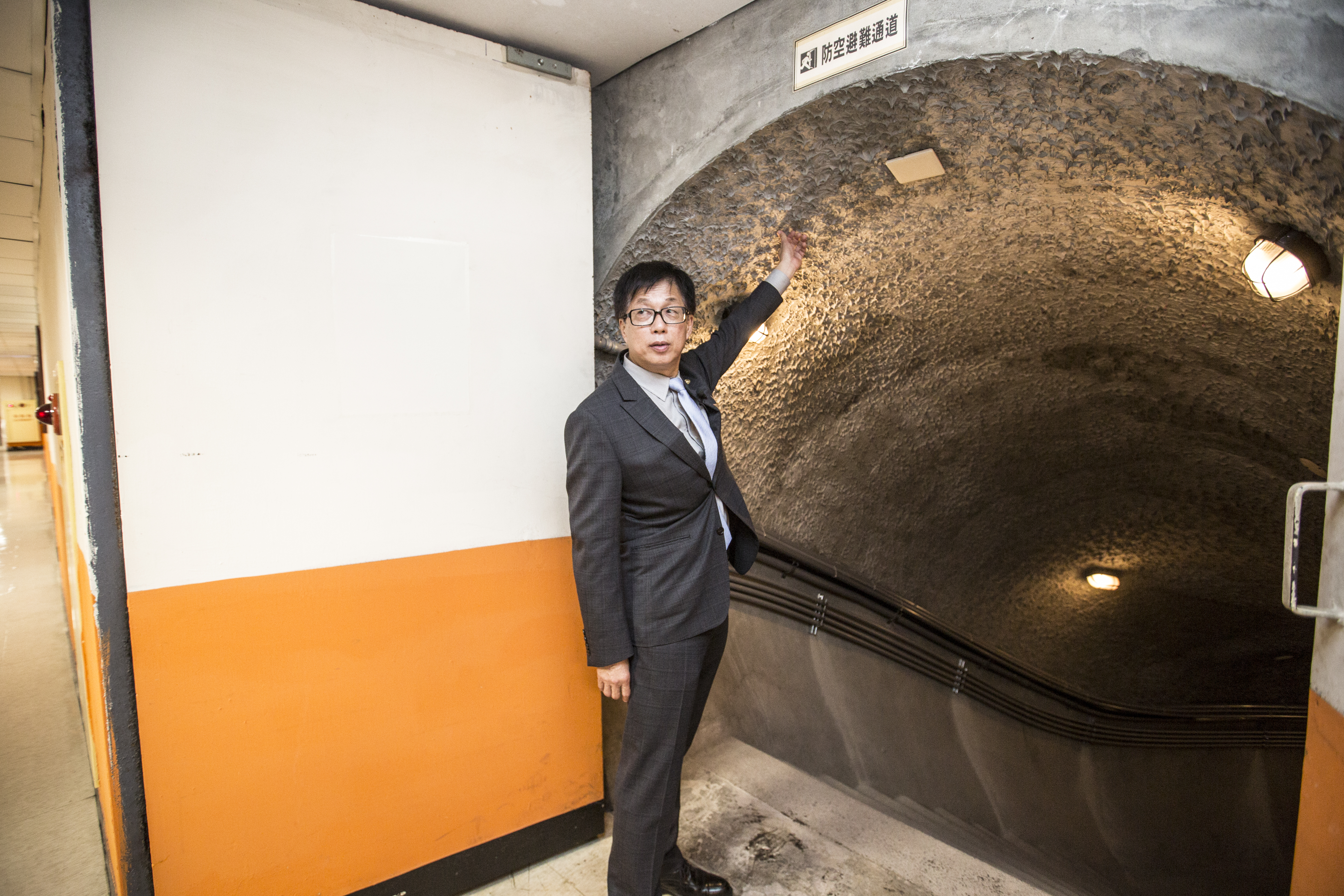 圓山飯店東側密道首度在媒體前曝光。