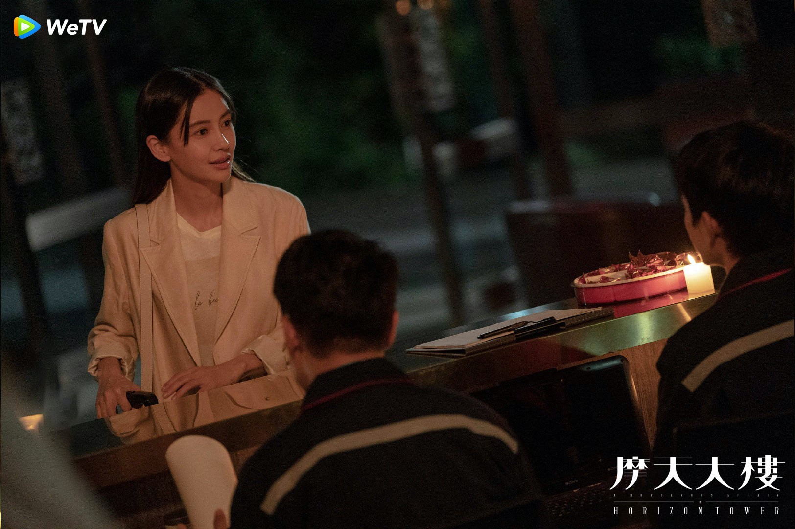 Angelababy在《摩天大樓》中,以死喚醒「女性力量」,也讓許多明星關注這部戲。(WeTV提供)