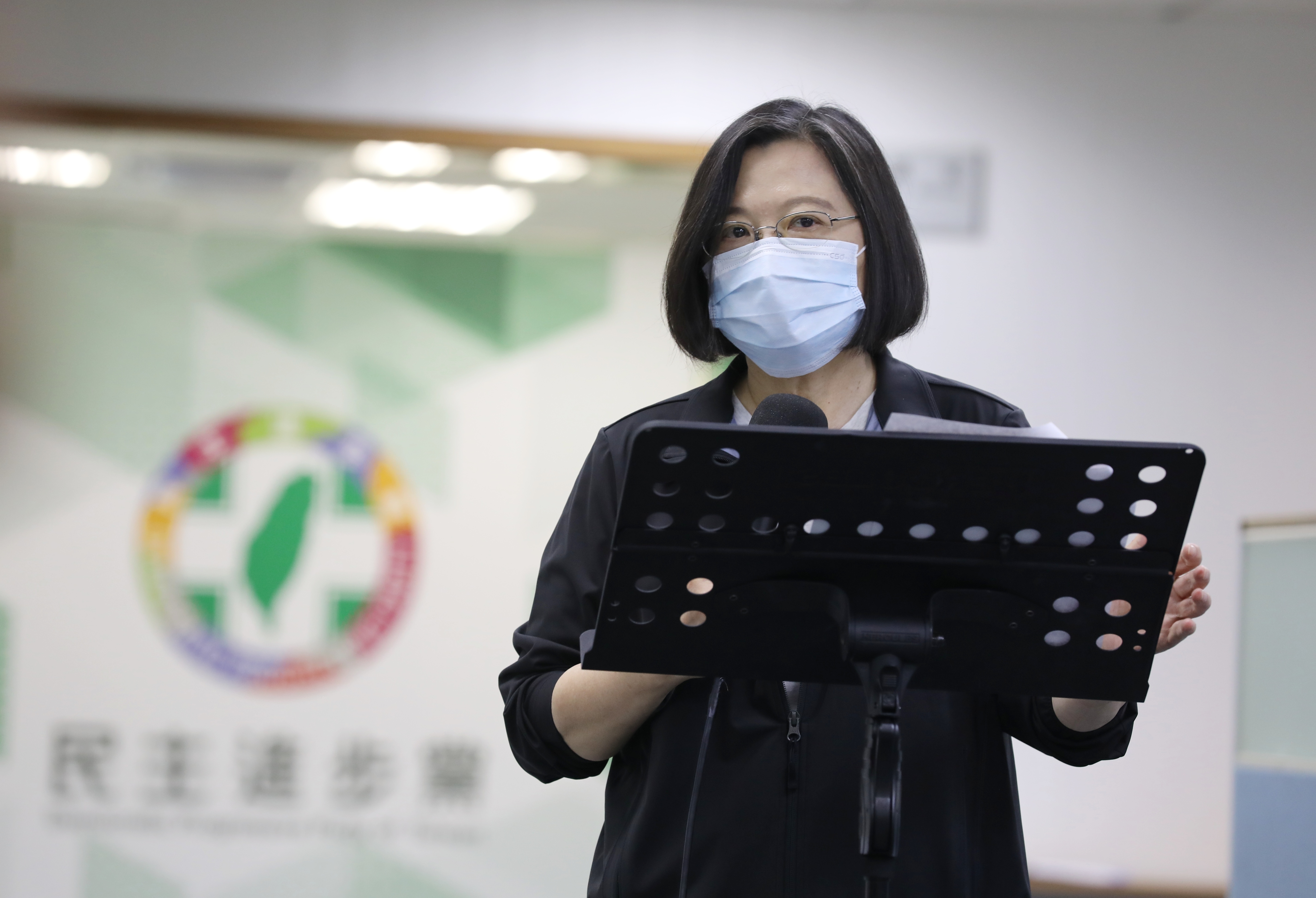 總統蔡英文今針對美豬美牛開放議題再次面對媒體。