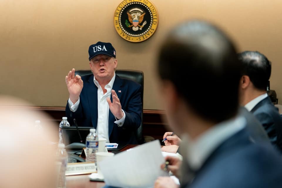 川普多次公開表達對WHO及中國的不滿，甚至稱批評WHO猶如中國的魁儡。（翻攝自川普臉書）