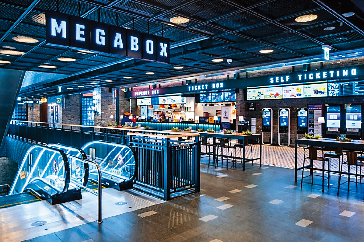 影城「MEGABOX」韓國全國有超過一百個據點。（翻攝自living tv）